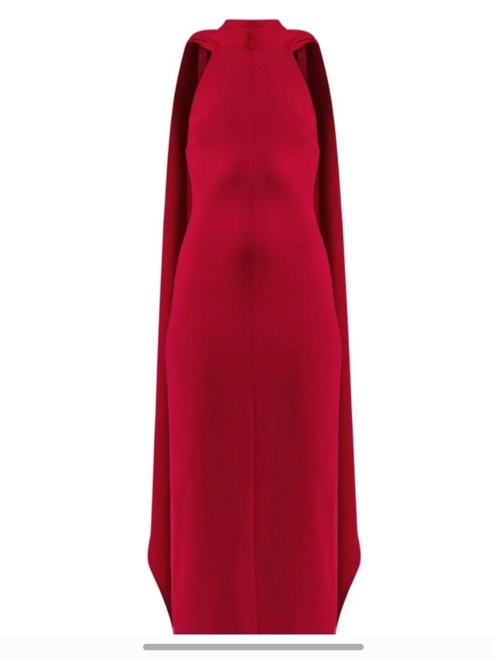 Solace London Emerson Draped Jersey Maxi Dress Dark Red